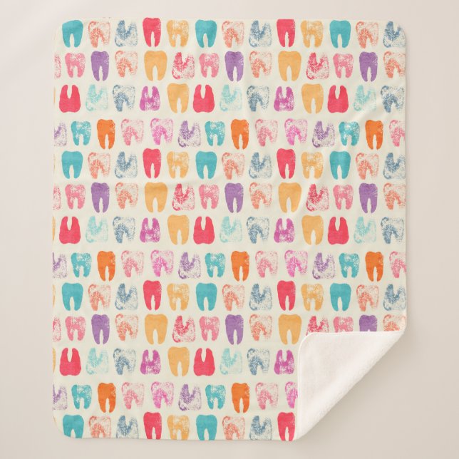 Manta Sherpa Modelo del diente del Grunge (Anverso)