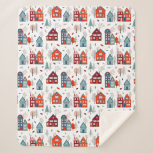 Manta Sherpa Modelo escandinavo del arte popular de la casa