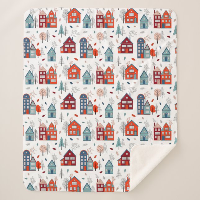 Manta Sherpa Modelo escandinavo del arte popular de la casa (Anverso)