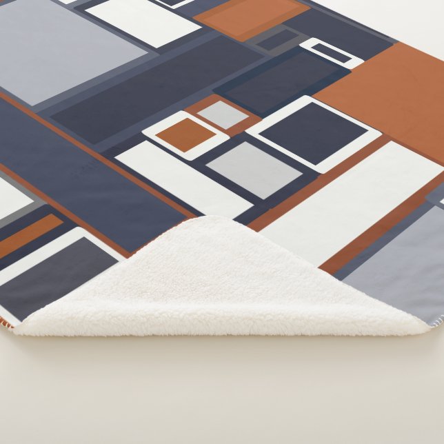 Manta Sherpa Modelo moderno de los mediados de siglo de la (3/4)