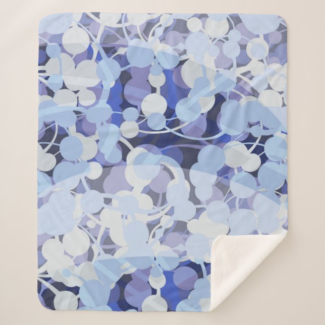 Manta Sherpa Modelo púrpura del microbio (Anverso)