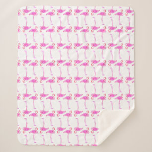 Manta Sherpa Modelo rosado del flamenco