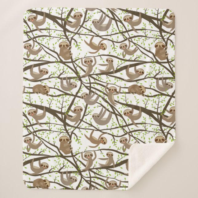 Manta Sherpa Modelo sonriente de la pereza (Anverso)