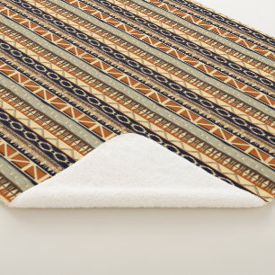 Manta Sherpa Modelo tribal africano étnico