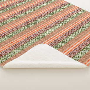 Manta Sherpa modelo tribal africano étnico. Adinkra simbols.