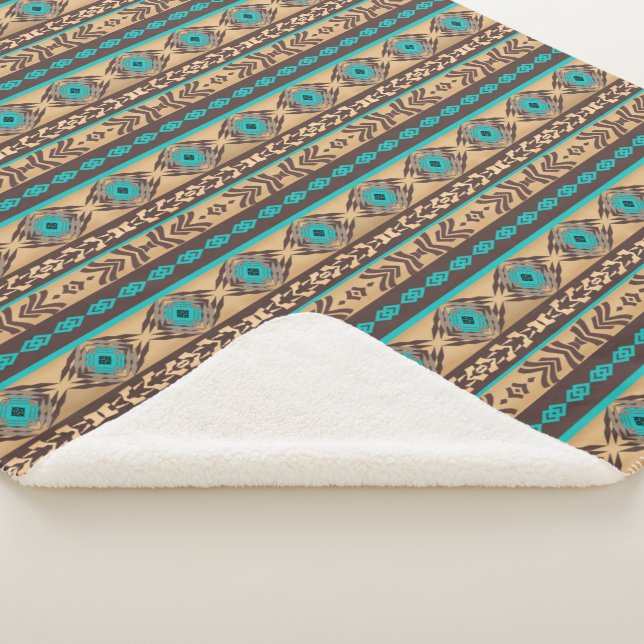 Manta Sherpa Modelo tribal étnico al sudoeste (3/4)