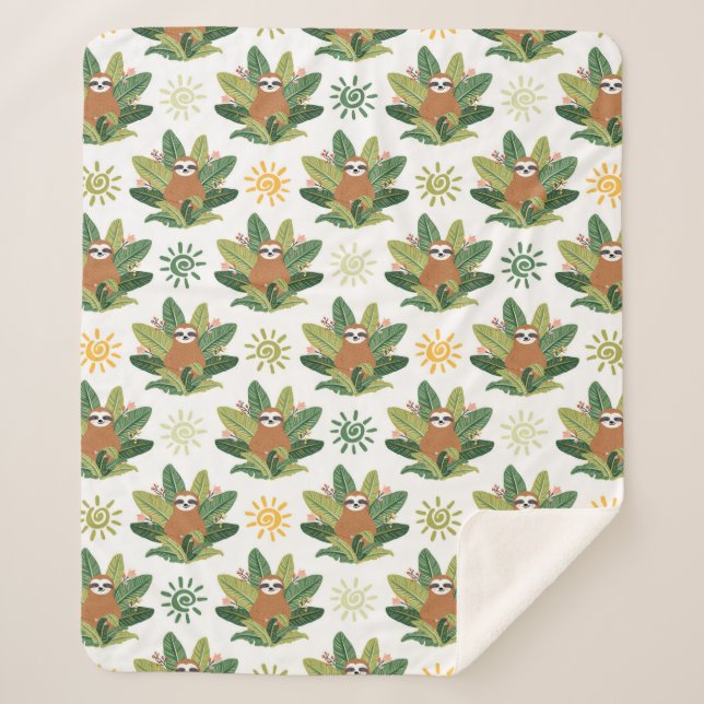 Manta Sherpa Modelo tropical de la pereza (Anverso)