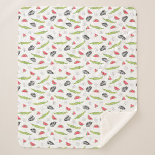 Manta Sherpa Modelo tropical de la sandía y del cocodrilo