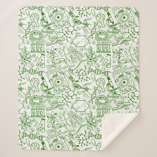 Manta Sherpa Modelo verde de la biología (Anverso)