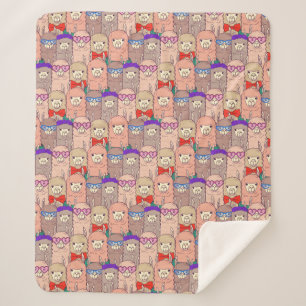 Manta Sherpa Modelo vestido de moda de la llama