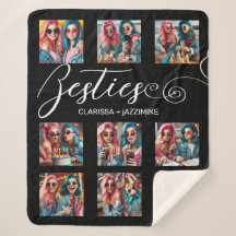 /Modern Collage de fotos Black White Bestie 9