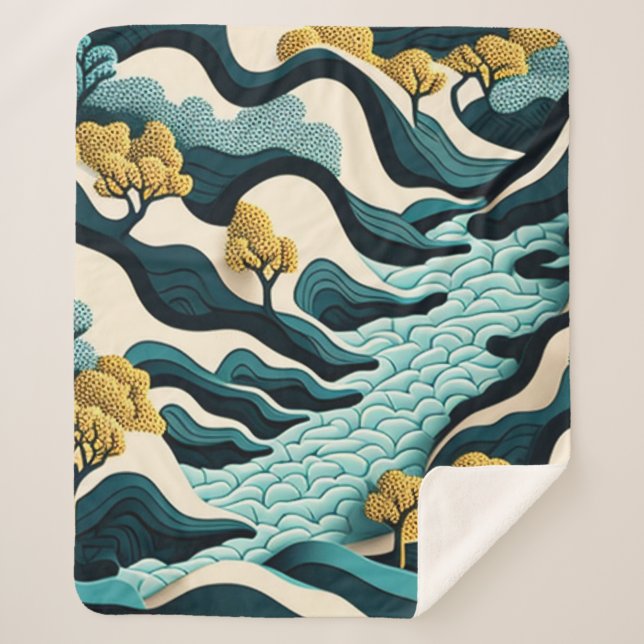 Manta Sherpa Modern Landscape (Anverso)
