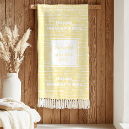 Manta Sherpa Modern Script Happy Mother’s Day Gift for Her 