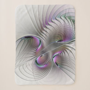 Manta Sherpa Moderna Figura de Fantasía Tímida Abstracta Arte F