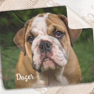 Manta Sherpa Moderna Mascota personalizada Minimalista foto de 