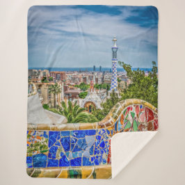 Manta Sherpa Moderno elegante lamentable único de Barcelona