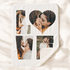 Manta Sherpa Moderno LOVE Heart Photo Instagram El día de San V