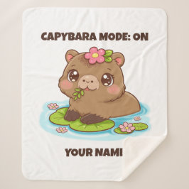 Manta Sherpa Modo Capybara Kawaii Lindo Personalizado