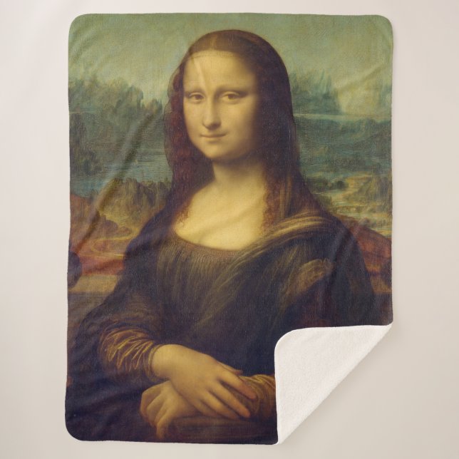 Manta Sherpa Mona Lisa By Leonardo Da Vinci (Anverso)