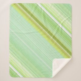 Manta Sherpa Moneda de brote verde y tira verde lima