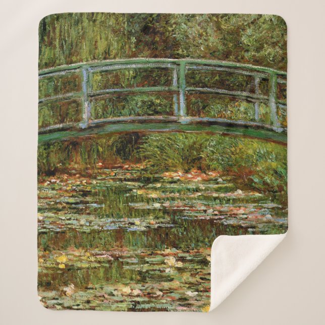 Manta Sherpa Monet French Bridge Giverney (Anverso)
