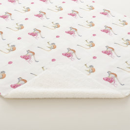 Manta Sherpa Monkey Party Birthday Cadeaupapier II