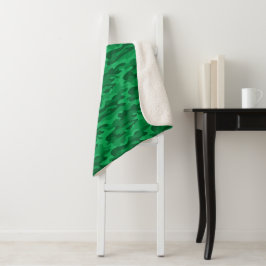 Manta Sherpa Monocolor verde español