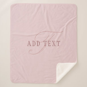 Manta Sherpa Monograma elegante   Oro rosa