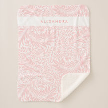 Monograma Foliage Floral William Morris Pink