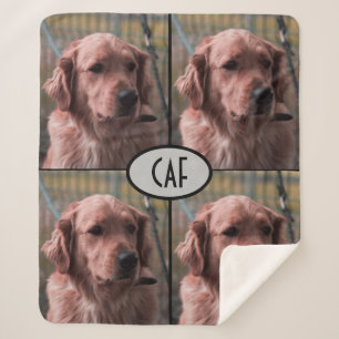 Manta Sherpa Monograma fotográfico Añadir sus propias imágenes 