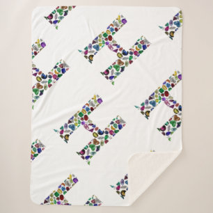 Manta Sherpa Monograma H