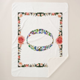 Manta Sherpa Monograma 'O'