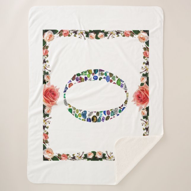 Manta Sherpa Monograma 'O' (Anverso)