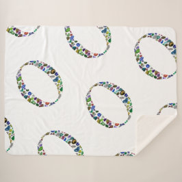 Manta Sherpa Monograma 'O'