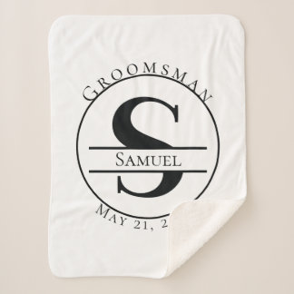 Manta Sherpa Monograma personalizado