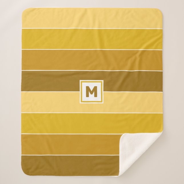 Manta Sherpa Monograma personalizado (Anverso)