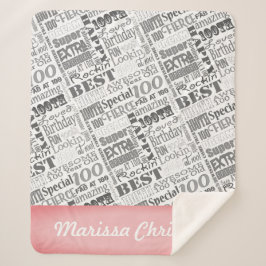 Manta Sherpa Monograma personalizado especial de la fiesta de c