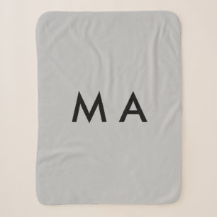 Manta Sherpa Monograma simple añade tu letra nombre hombre mini