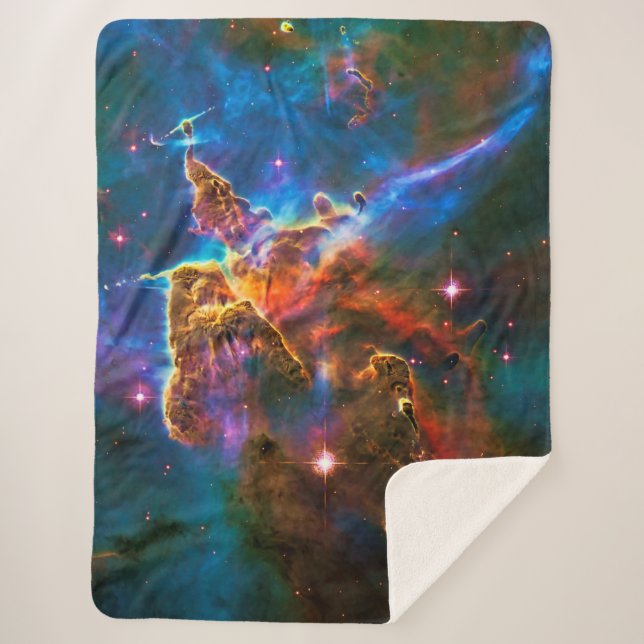 Manta Sherpa Montaña mística, Carina Nebula, imagen del espacio (Anverso)