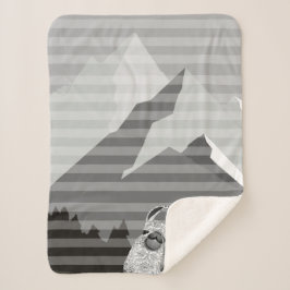 Manta Sherpa Montañas de rayas de llamadas de patrón