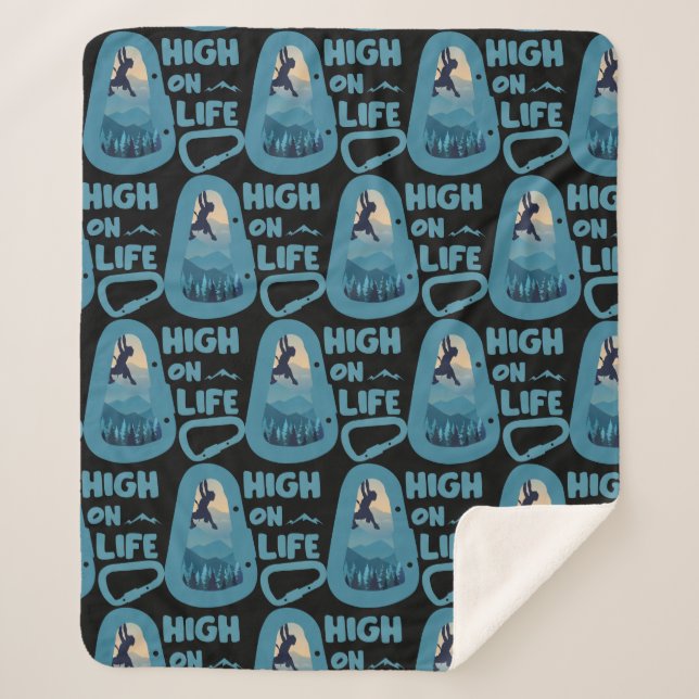 Manta Sherpa Montañas del alpinismo (Anverso)