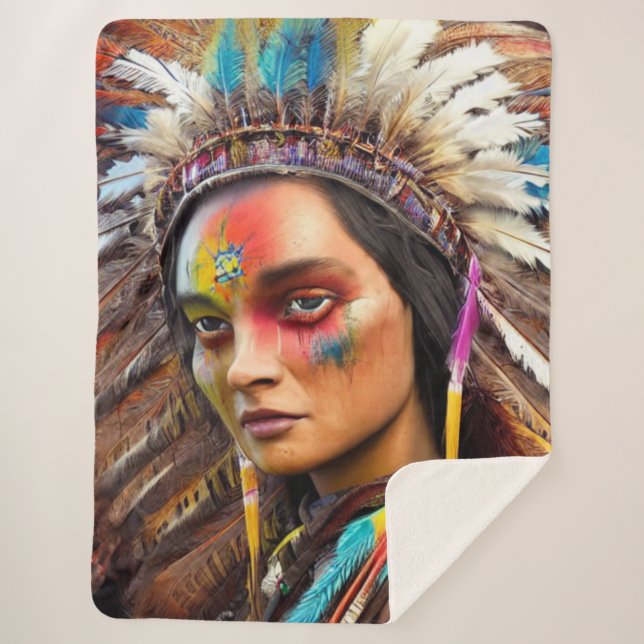 Manta Sherpa Montañas nativas de Sioux Sherpa (Anverso)