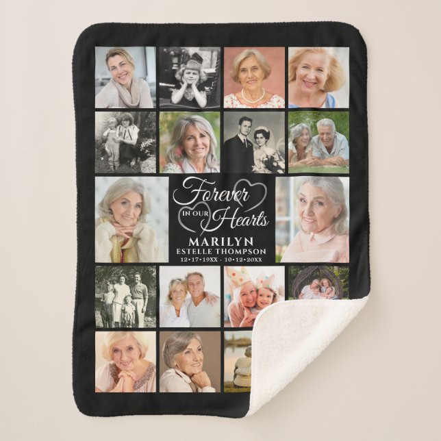 Manta Sherpa Monumento conmemorativo 18 Collage de fotos para s (Anverso)