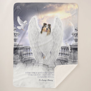 Manta Sherpa Monumento conmemorativo de Blue Merle Collie Angel