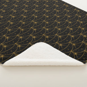 Manta Sherpa Moons and Stars Sherpa Blanket (3 tamaños)