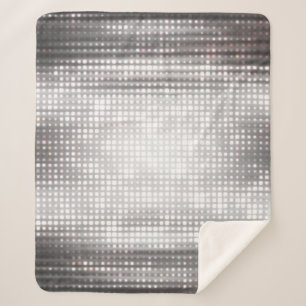 Manta Sherpa Mosaico brillante: Resumen gris brillante.