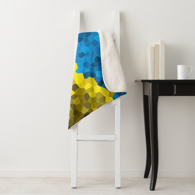 Manta Sherpa Mosaico de la bandera de Ucrania (In situ)