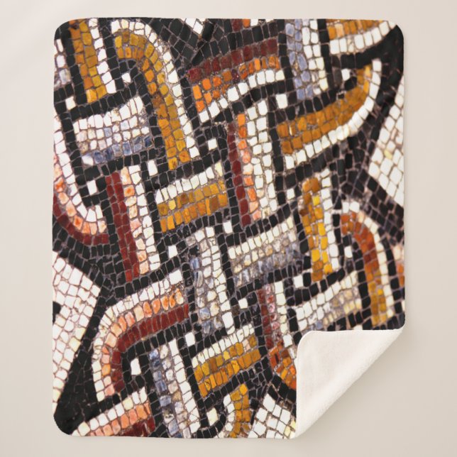 Manta Sherpa Mosaico de Tile Romano (Anverso)