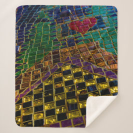 Manta Sherpa Mosaico del Corazón Colorido