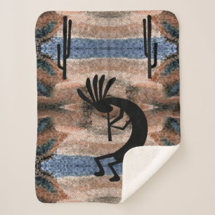 Manta Sherpa Mosaico del desierto del suroeste de Kokopelli peq